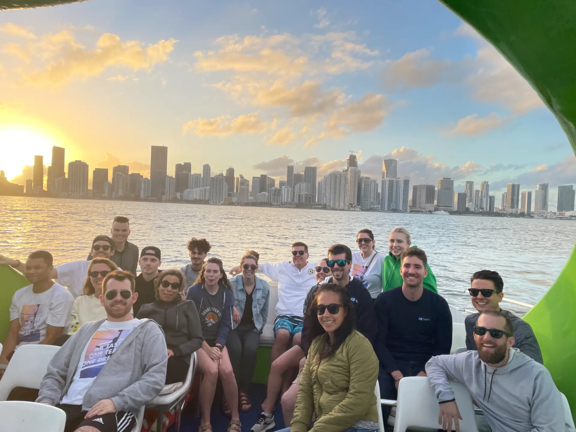 corporate event planner Miami team building incentive trip with group enjoying waterfront experience